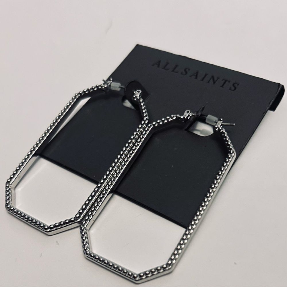 AllSaints Silver Geometric Earringsj